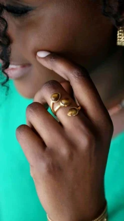 Bague Acier Inoxydable Nafy Ocre