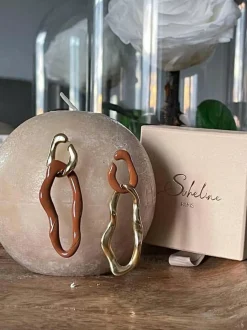 Boucles D'Oreille Marron Doris