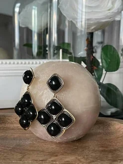Boucles D'Oreille Noir Adele