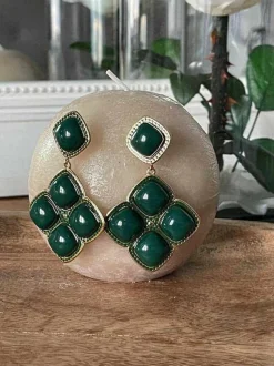 Boucles D'Oreille Vert Adele