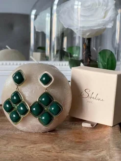 Boucles D'Oreille Vert Adele