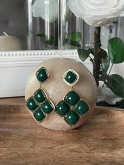 Boucles D'Oreille Vert Adele