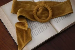 Ceinture Cuir Daim Jaune Sacha