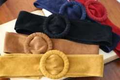 Ceinture Cuir Daim Jaune Sacha