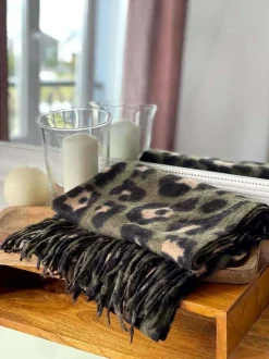 Echarpe Marron Vert Kaki Catalina