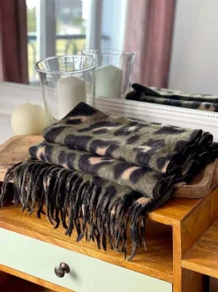 Echarpe Marron Vert Kaki Catalina