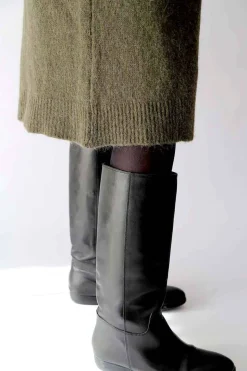 Gilet Long Vert Mohair Dan