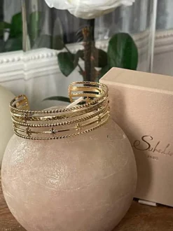 Jonc Multi Rangs Dore Katy