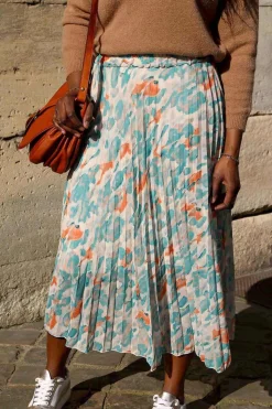 Jupe Plissee Vert Fadela