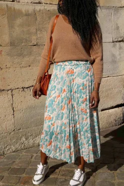 Jupe Plissee Vert Fadela