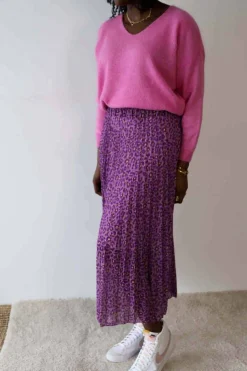 Jupe Plissee Violet Nimalia