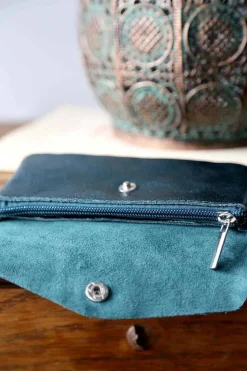 Porte-Cartes Bleu Petrole Lorna