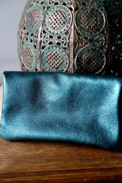 Porte-Cartes Bleu Petrole Lorna