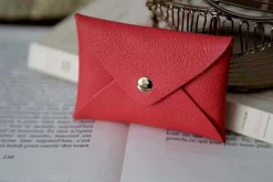 Porte-Cartes En Cuir Corail Auguste