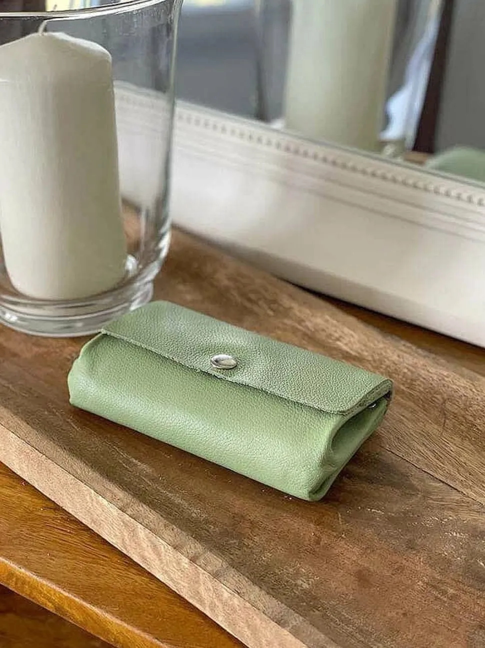 Porte-Cartes Vert Amande Avery