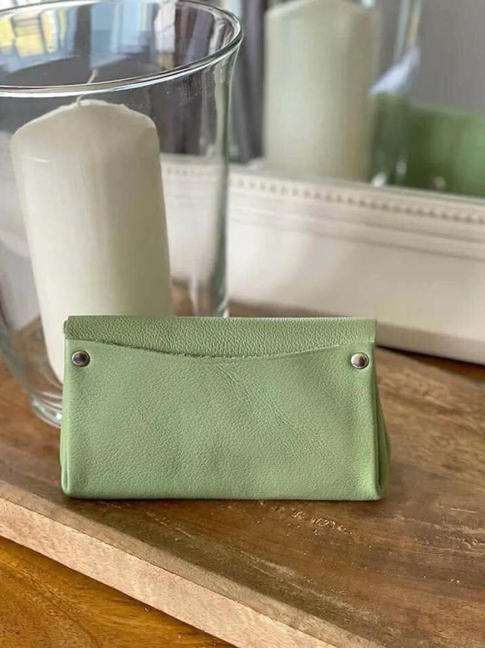 Porte-Cartes Vert Amande Avery