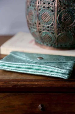 Porte-Cartes Vert Eau Lorna