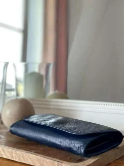 Portefeuille Compagnon Bleu Marine Maelle