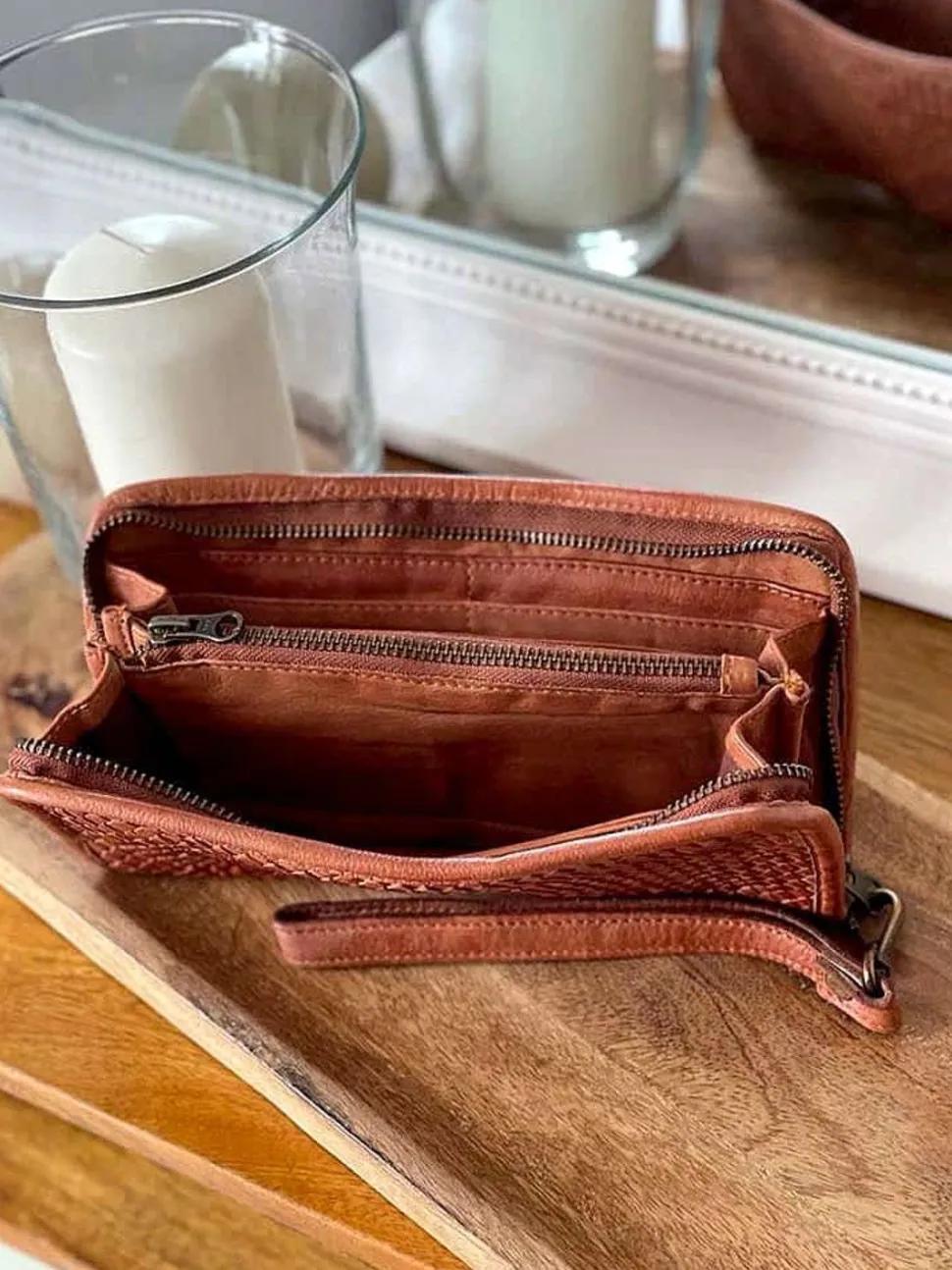 Portefeuille Compagnon Marron Camel Hector