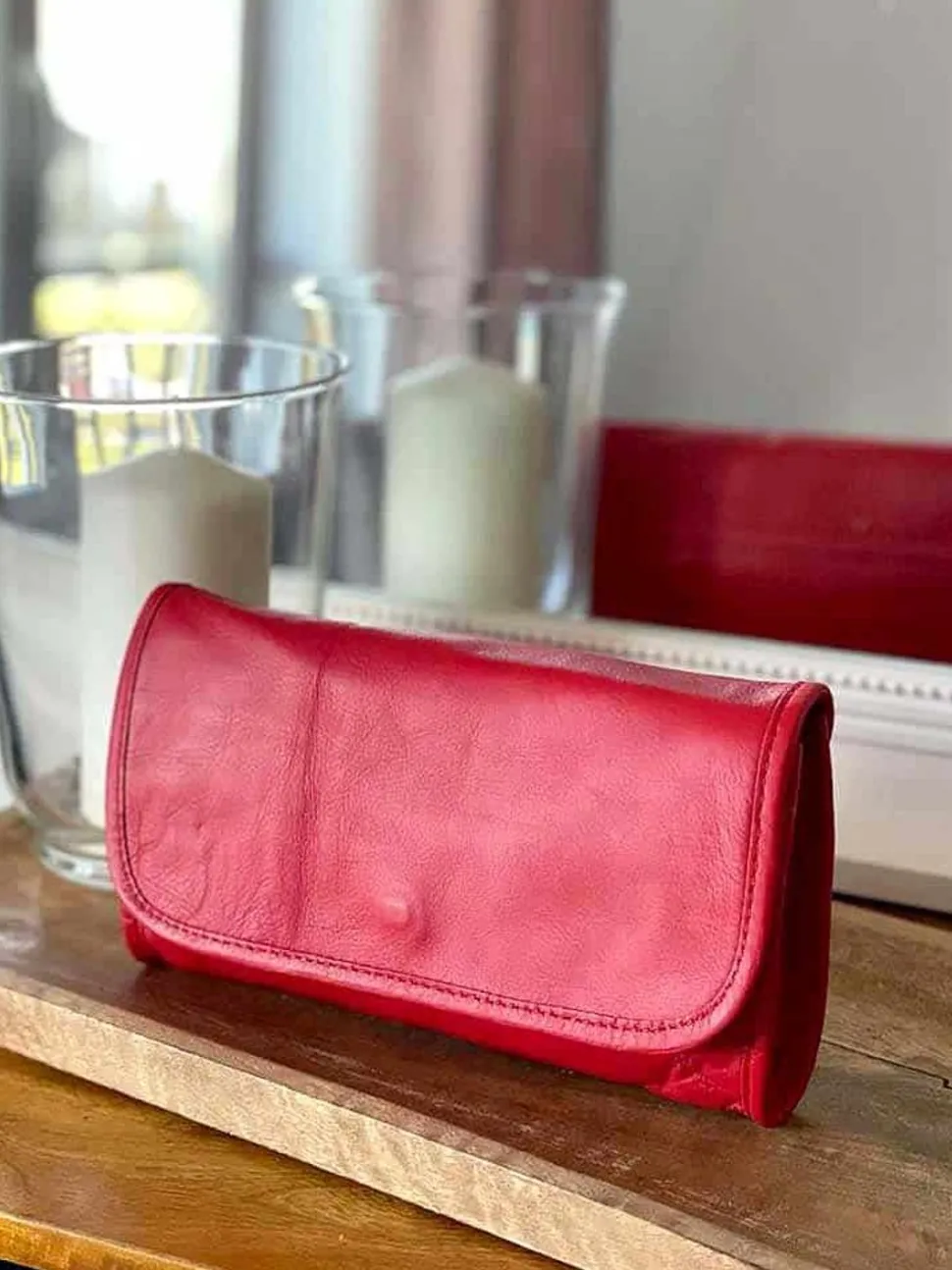 Portefeuille Compagnon Rouge Maelle