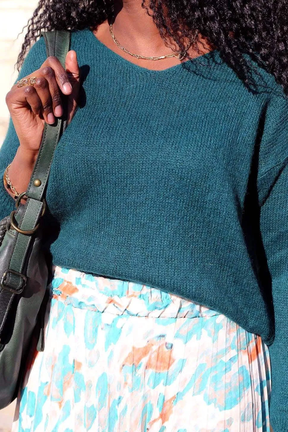 Pull Bleu Petrole Elise