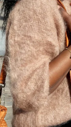 Pull Marron Camel Teddy