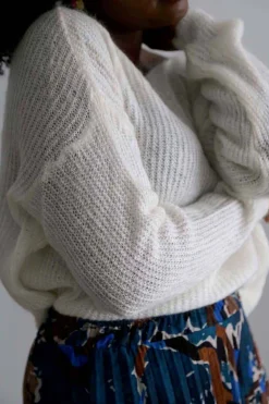 Pull Mohair Ecru Coline