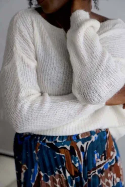 Pull Mohair Ecru Coline