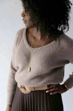 Pull Mohair Taupe Ozzie
