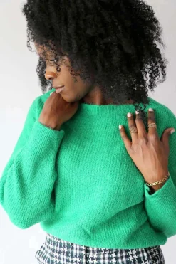 Pull Mohair Vert Coline