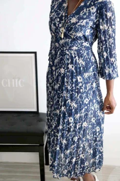 Robe Longue Imprime Bleu Lison