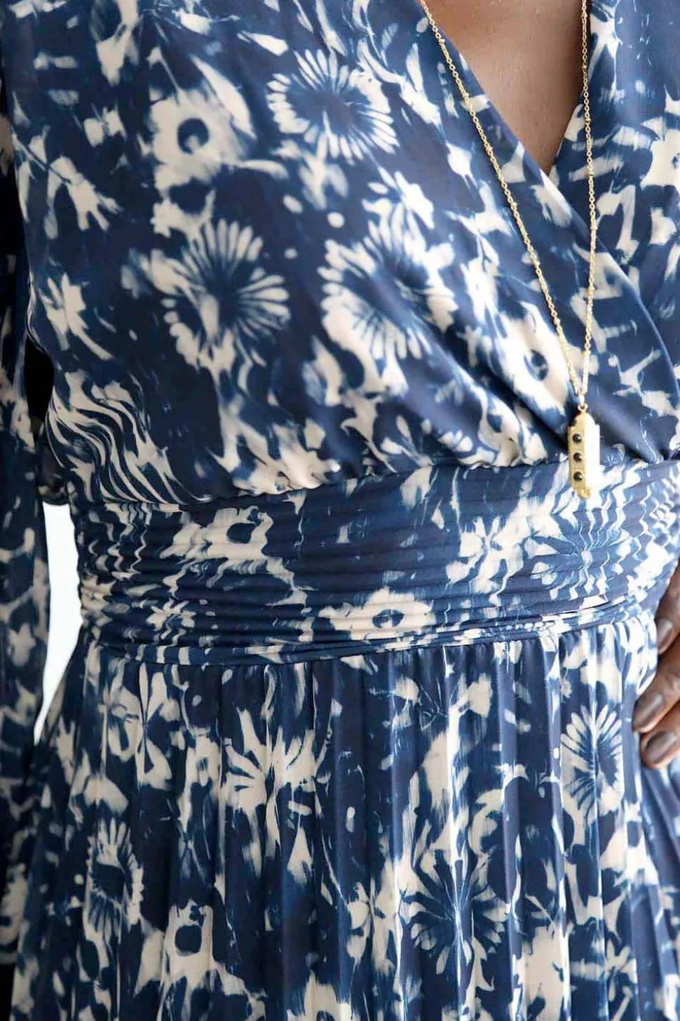 Robe Longue Imprime Bleu Lison