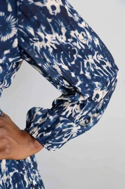 Robe Longue Imprime Bleu Lison