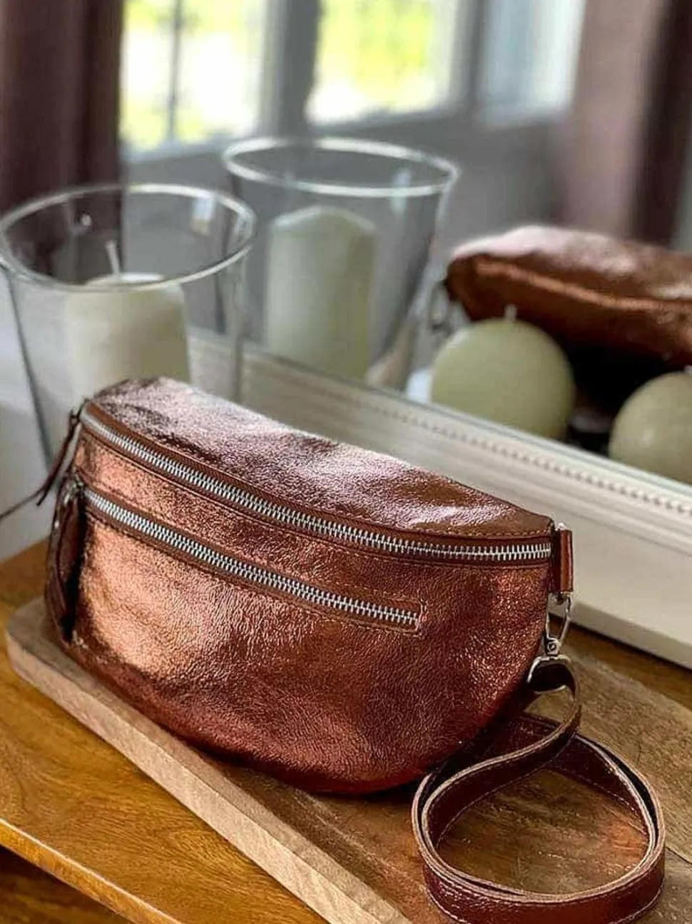 Sac Banane Marron Cuivre June