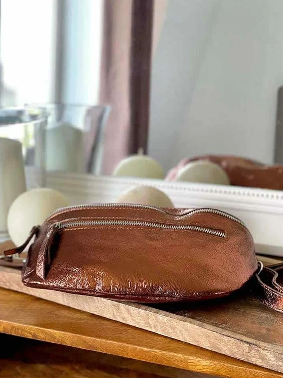 Sac Banane Marron Cuivre June