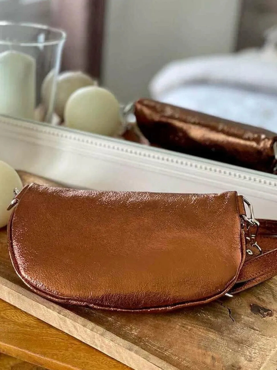 Sac Banane Marron Cuivre June