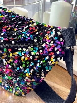 Sac Banane Rose Multico A Sequins Laumy
