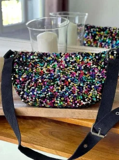 Sac Banane Rose Multico A Sequins Laumy