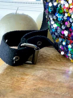 Sac Banane Rose Multico A Sequins Laumy