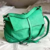Sac Besace Cuir Vert Pomme Ninon