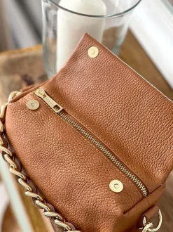 Sac Marron Camel Clover