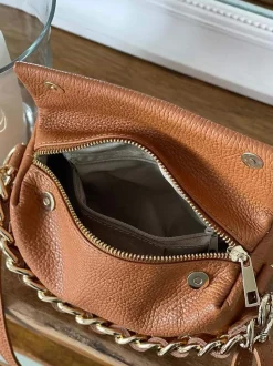 Sac Marron Camel Clover