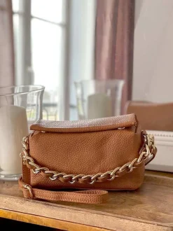 Sac Marron Camel Clover