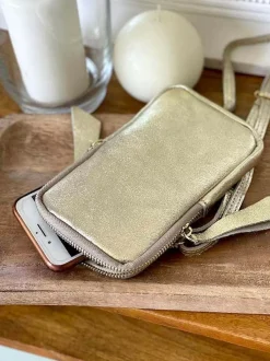 Sac Portable En Cuir Dore Kira