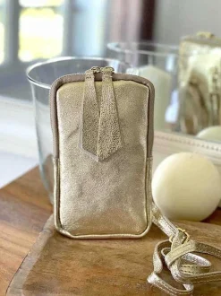 Sac Portable En Cuir Dore Kira