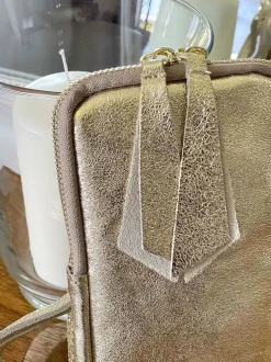 Sac Portable En Cuir Dore Kira