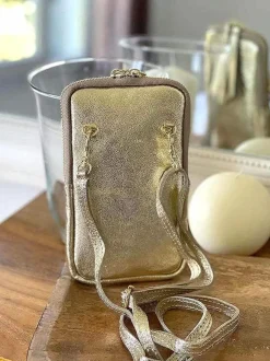 Sac Portable En Cuir Dore Kira