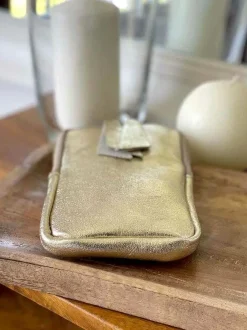 Sac Portable En Cuir Dore Kira