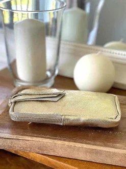 Sac Portable En Cuir Dore Kira