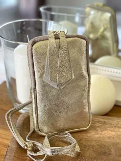 Sac Portable En Cuir Dore Kira